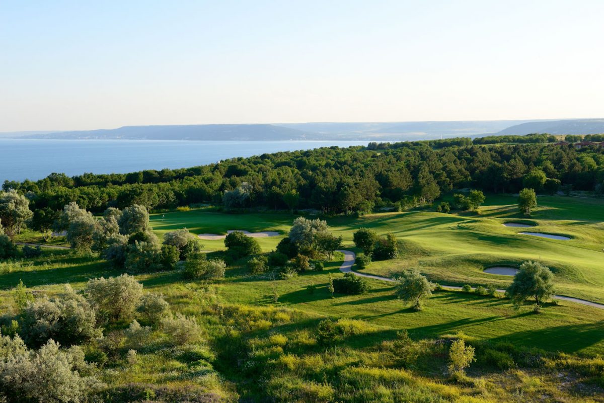 A view over the 13th hole at Lighthouse Golf course, Cape Kaliakra, Bulgaria