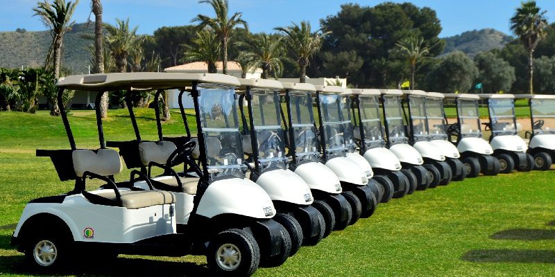 Plenty of buggies on the La Manga West course, Spain