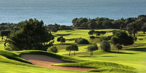 Undulating fairways on Alcanada Golf course, Port d'Alcudia, Mallorca