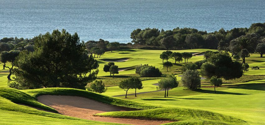 Undulating fairways on Alcanada Golf course, Port d'Alcudia, Mallorca