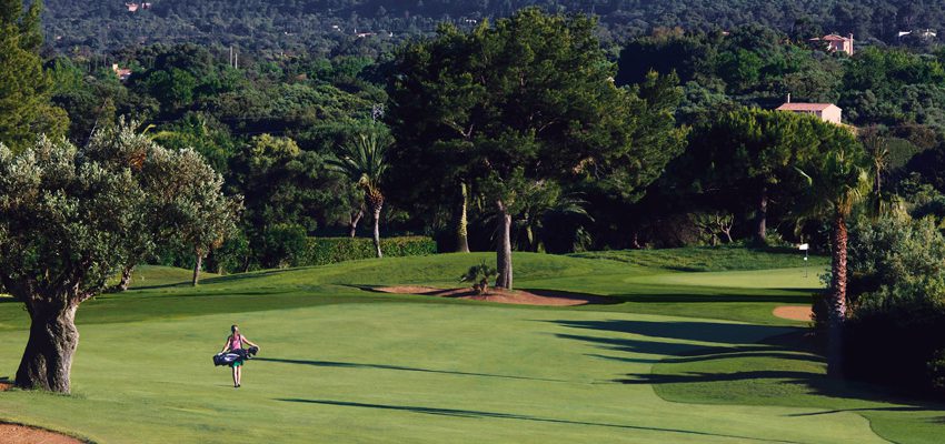 Tree lined fairways at Capdepera Golf Course, Mallorca