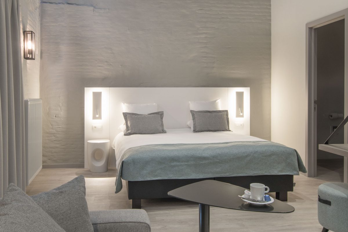 Modern bedrooms at Martin's Hotel, Bruges, Belgium