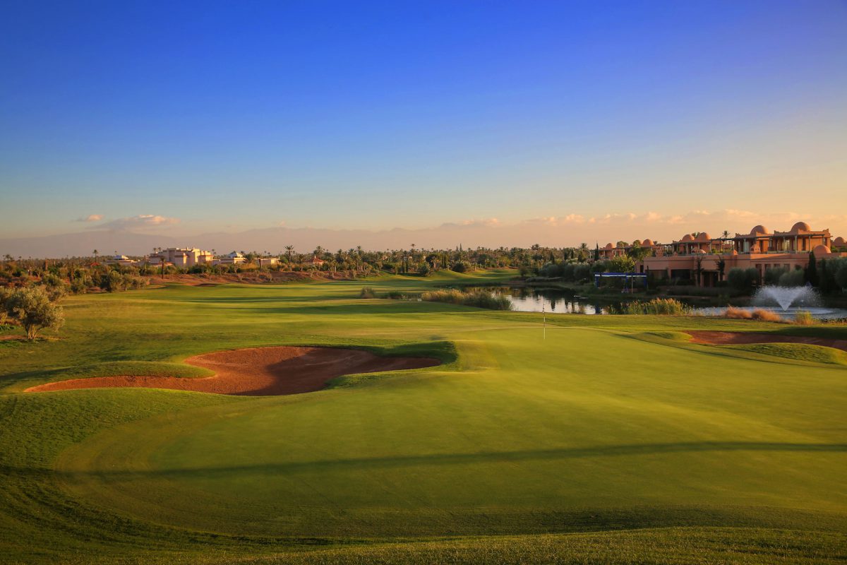 The 14th hole at Palm Golf Palmaraie, Marrakech, Morocco. Golf Planet Holidays