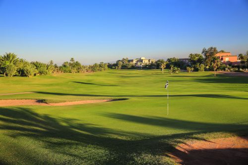 The first hole at Palm Golf Palmaraie, Marrakech, Morocco. Golf Planet Holidays