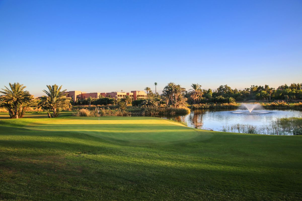 The fourth hole at Palm Golf Palmaraie, Marrakech, Morocco. Golf Planet Holidays