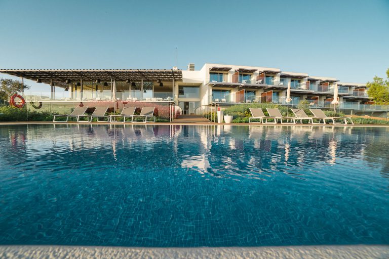 By the pool at Palmares Beach House Hotel, Lagos, Portugal
