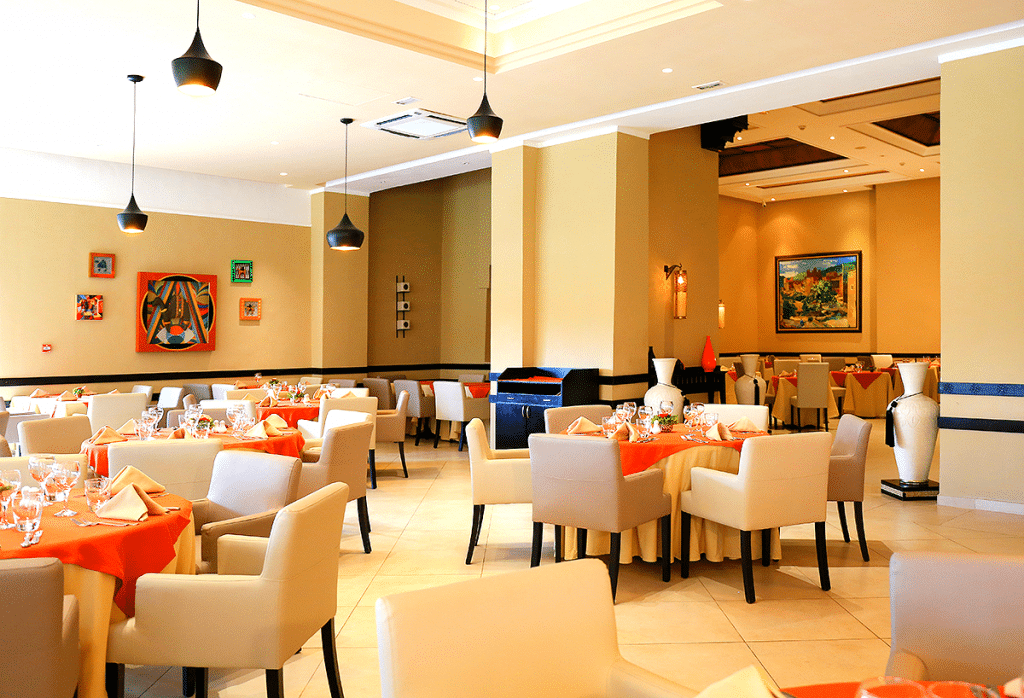 Dining at Kenzi Menara Palace, Marrakech, Morocco. Golf Planet Holidays