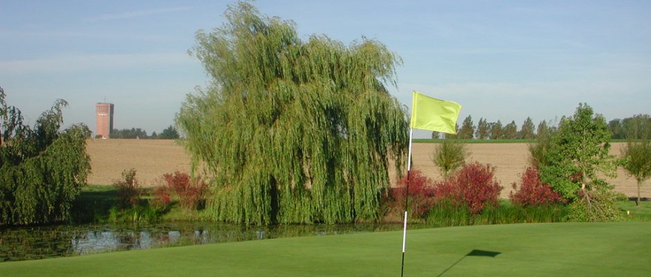 On the green at Rigenee Golf Club, near Waterloo, Belgium