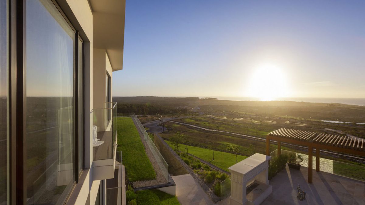 Beautiful views from Evolutee Hotel at Royal Obidos Spa and Golf Resort, Lisbon, Portugal