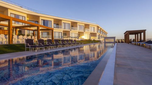 Outdoor pool at Evolutee Hotel, Royal Obidos Spa and Golf Resort, Lisbon, Portugal