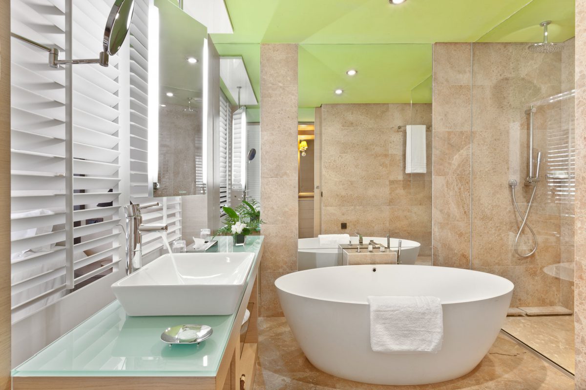A bathroom at Hotel du Golf, Palmeraie, Marrakech, Morocco. Golf Planet Holidays