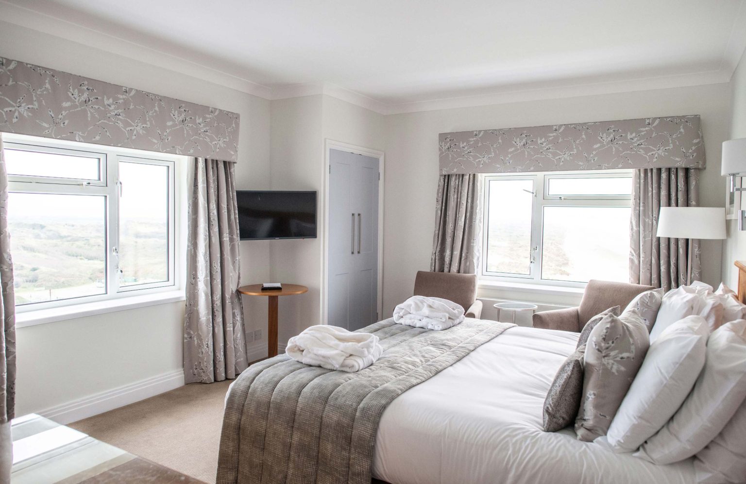 A family suite bedroom at Saunton Sands Hotel