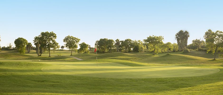 The eleventh green at Sherry Golf Course, Jerez, Spain