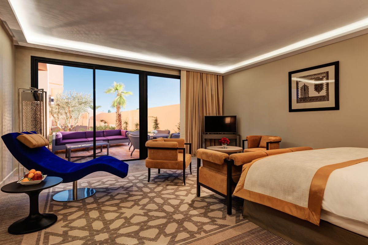 Your bedroom at Mövenpick Hotel Mansour Eddahbi, Marrakech, Morocco