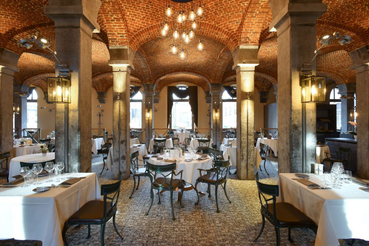 Elegant dining at the Martin's Grand Hotel, Waterloo, Belgium