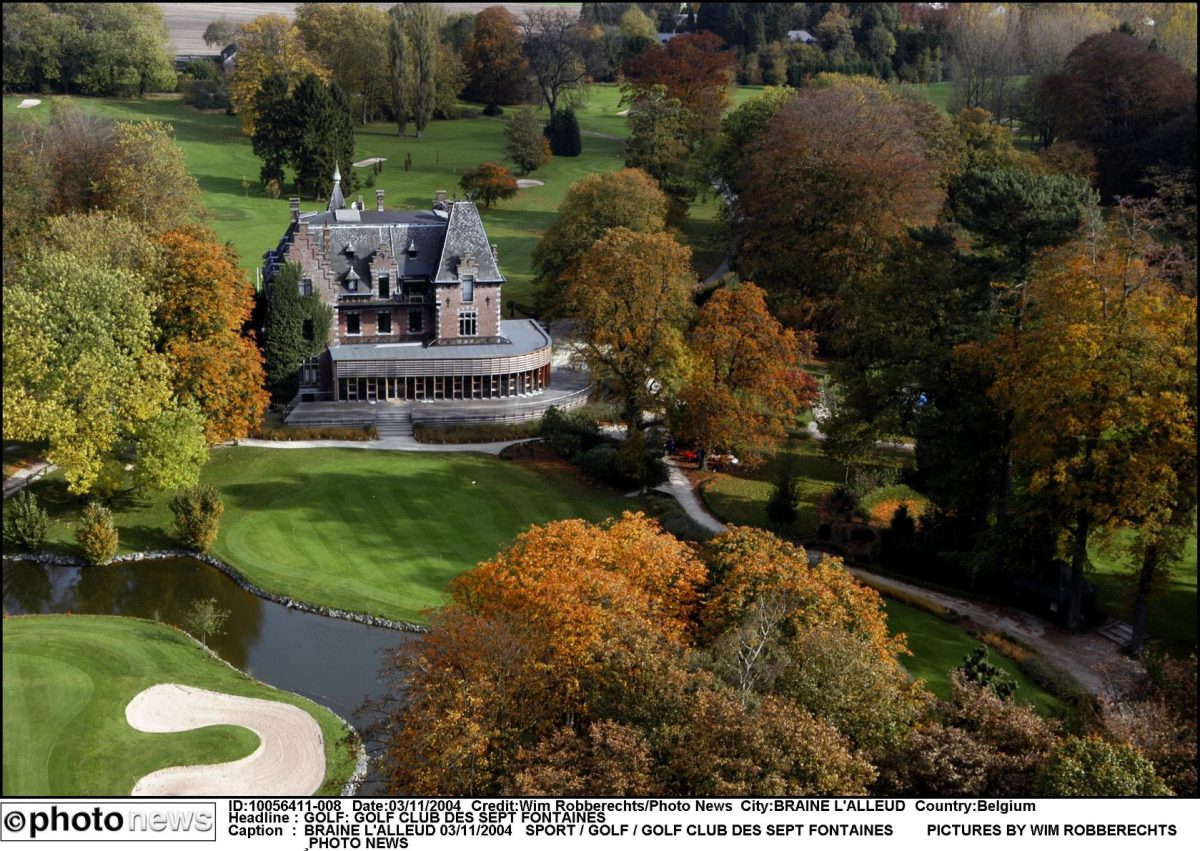Aerial view of Golf Club 7 Fontaines, Waterloo, Belgium