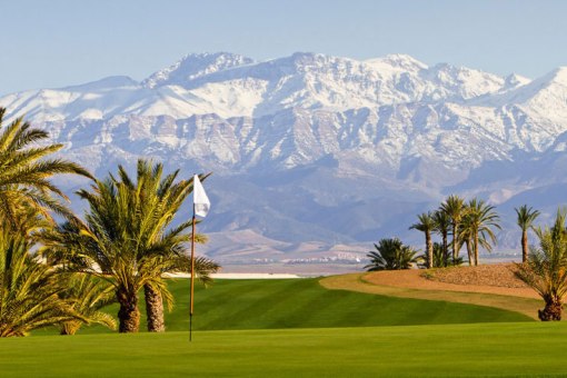 Snowy backdrop for Royal Golf de Marrakech, Morocco