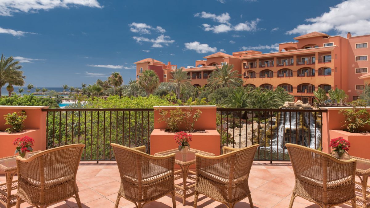 On the terrace at Sheraton Fuerteventura Beach Golf and Spa Resort
