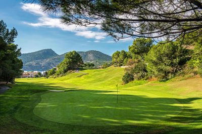 Views down to the sea from Golf de Andratx, Mallorca. Golf Planet Holidays