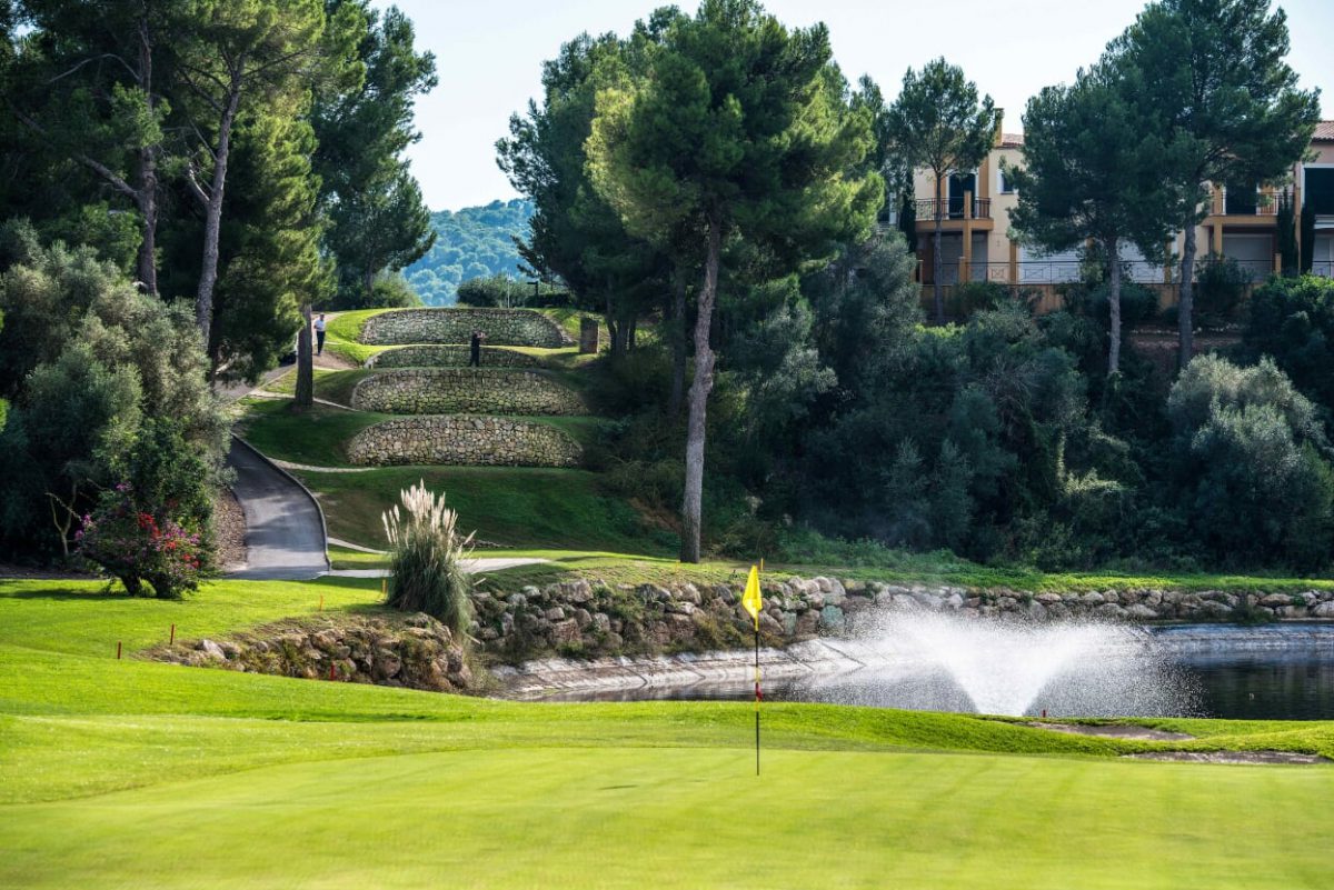 The 18th green at Golf de Andratx, Mallorca