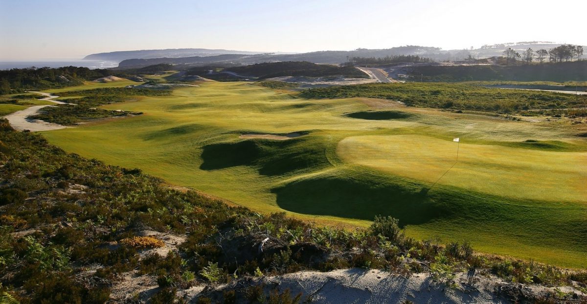 Aerial view of West Cliffs golf course, Portugal