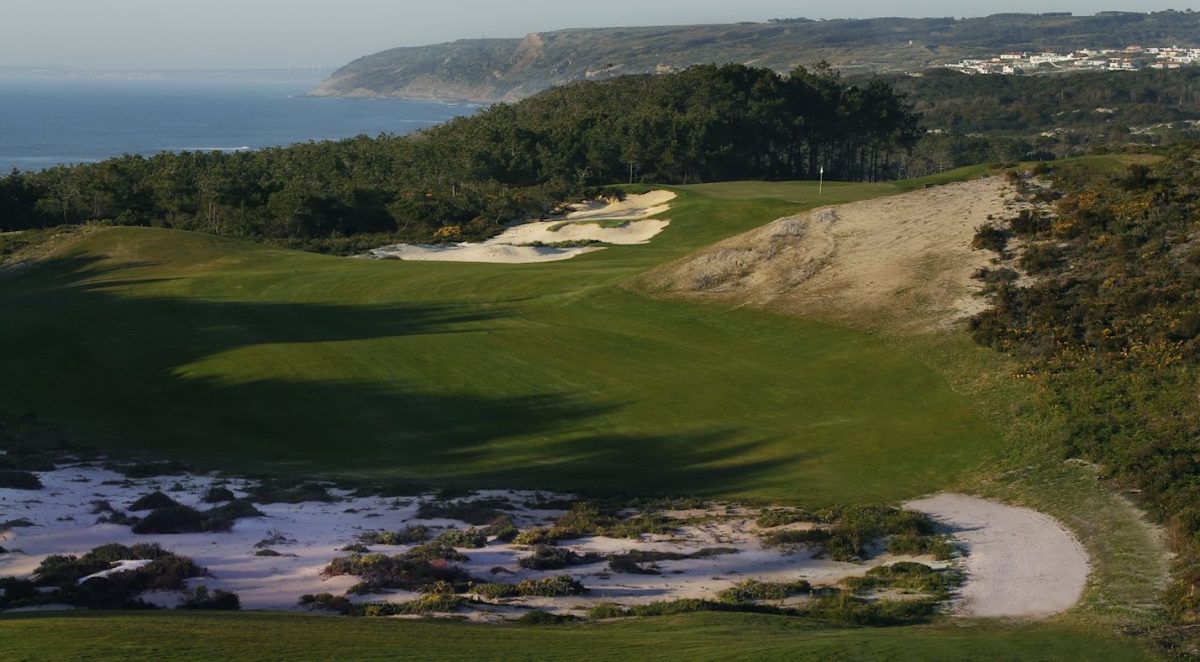 Sand hazards galore at West Cliffs golf course, Portugal