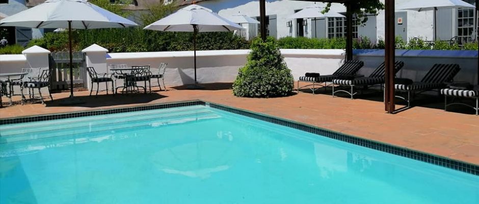 The swimming pool at Erinvale Estate Hotel and Spa, Somerset West, South Africa