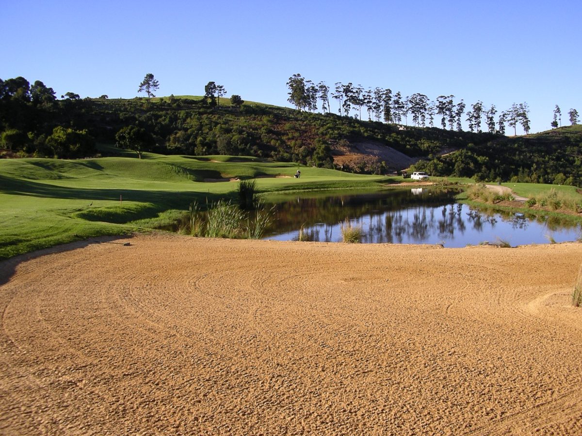 A tempting bunker at Simola Golf Club, Knysna, South Africa