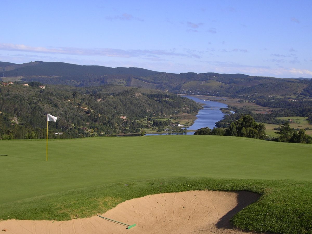 Looking over the lagoon from Simola Golf course, Knysna, South Africa