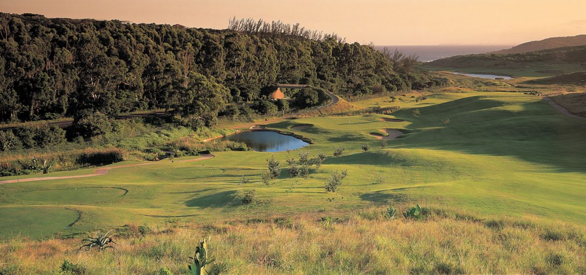 The 11th hole at Zimbali Golf Club, South Africa