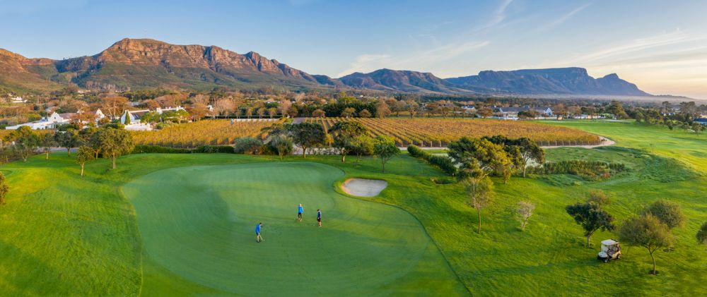 Next to the vineyards at Steenbeg Golf Club, Tokai, Western Cape, South Africa