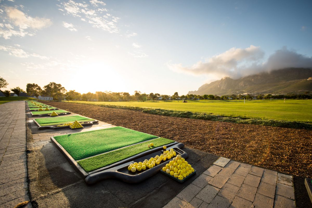 The practice area at Steenberg Golf Club, Tokai, Western Cape, South Africa