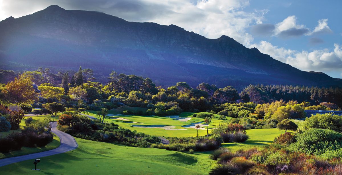 Into the valley at Steenberg Golf Club, Tokai, Western Cape, South Africa