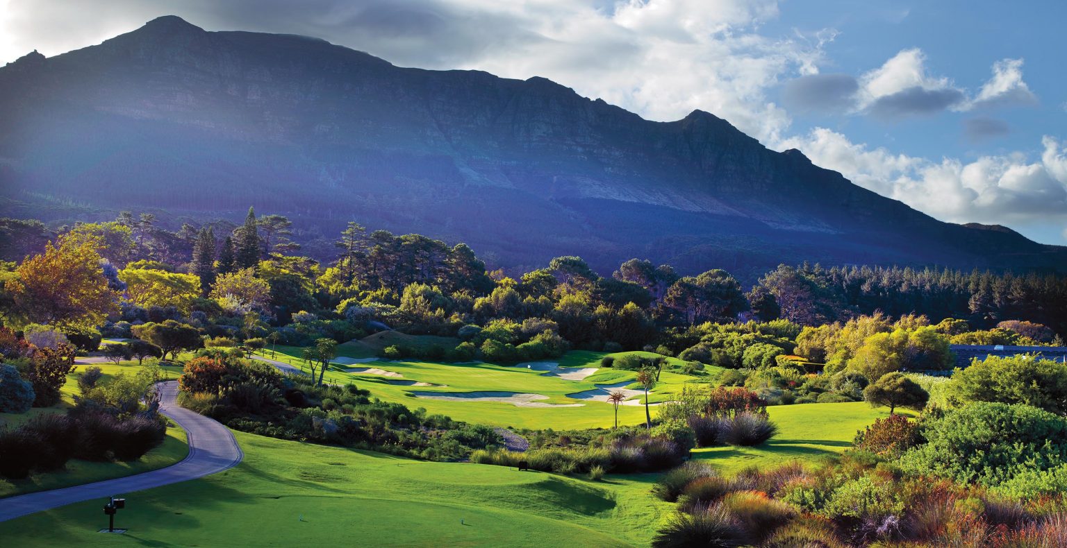 Into the valley at Steenberg Golf Club, Tokai, Western Cape, South Africa