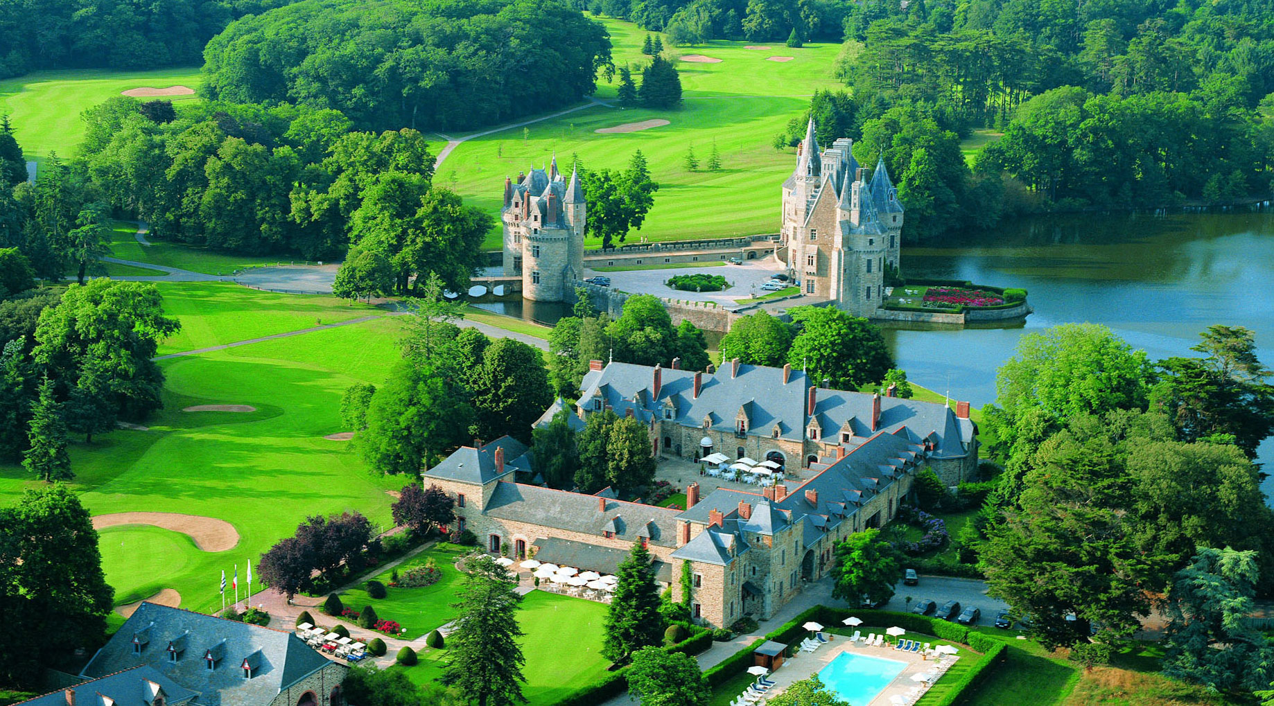 Overview of La Bretesche Golf Club, Brittany, France