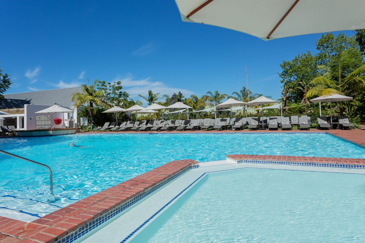 Outdoor pool at Fancourt Hotel, Southern Cape, South Africa. Golf Planet Holidays
