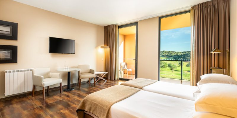 A superior bedroom at Morgado Golf and Country Club, Portimao, Algarve, Portugal. Golf Planet Holidays.