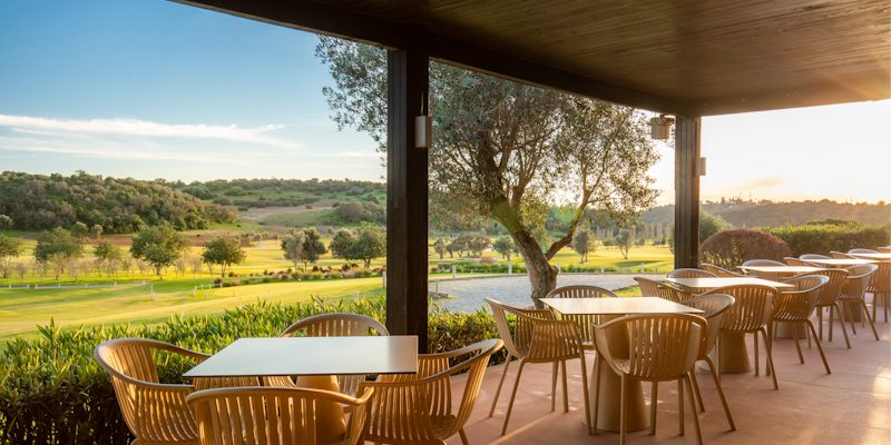 The clubhouse at Morgado Golf and Country Club, Portimao, Algarve, Portugal. Golf Planet Holidays.