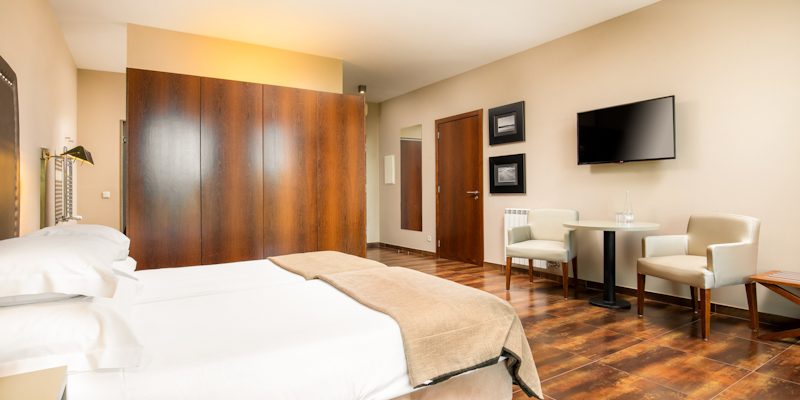 A standard bedroom at Morgado Golf and Country Club, Portimao, Algarve, Portugal. Golf Planet Holidays.