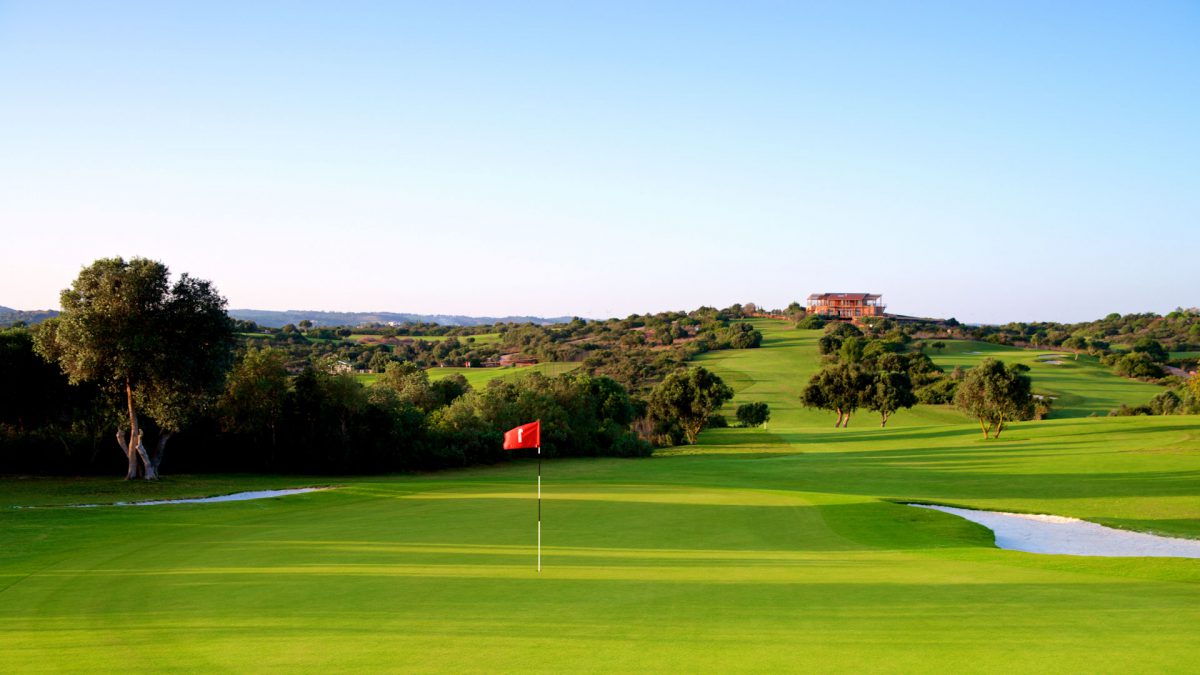 The first green at Espiche Golf Club, Lagos, Portugal. Golf Planet Holidays