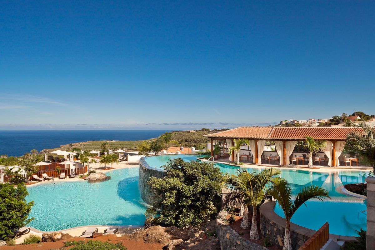 The outdoor pool area at Melia Hacienda del Conde, Buenavista, Tenerife