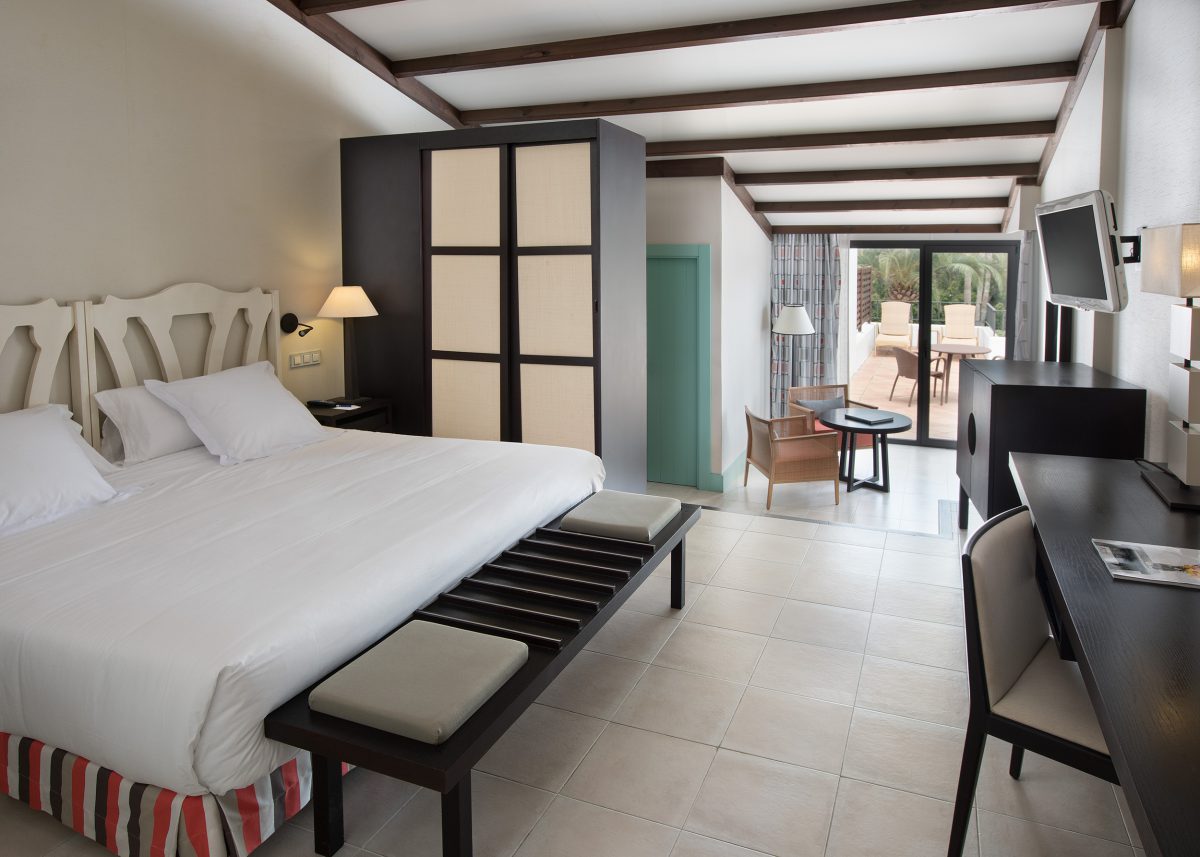 A double bedroom at Hotel Encinar de Sotogrande, Costa del Sol, Spain