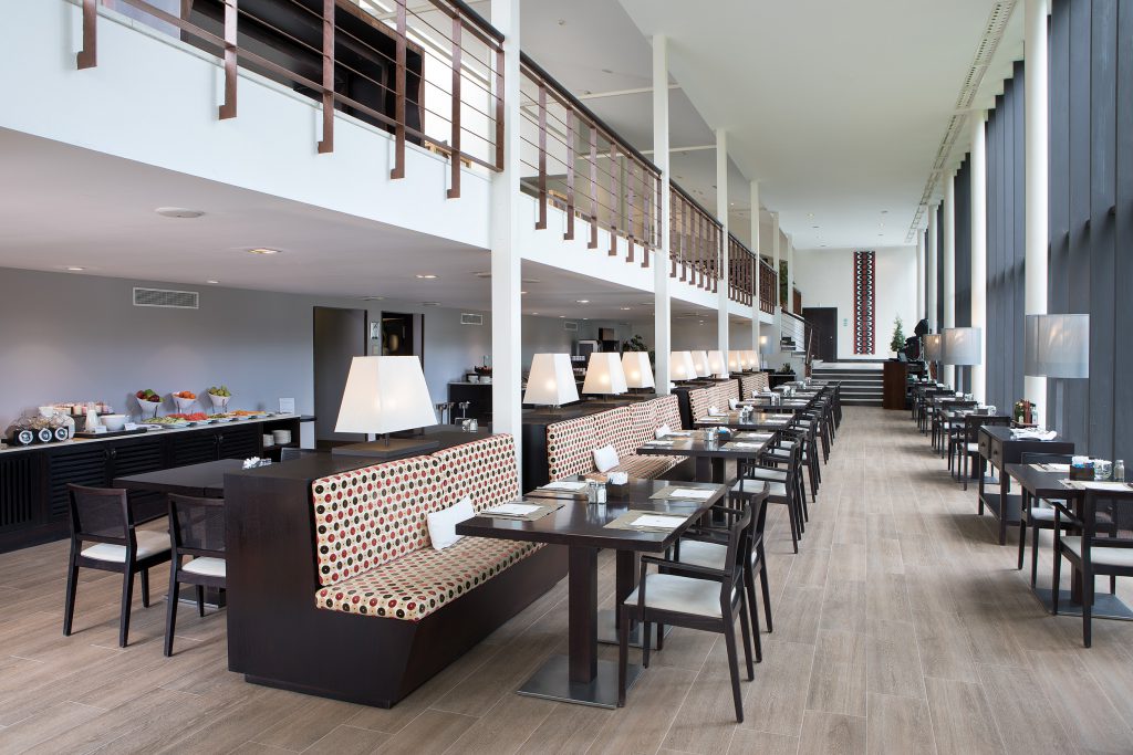 The breakfast room at Hotel Encinar de Sotogrande, Costa del Sol, Spain