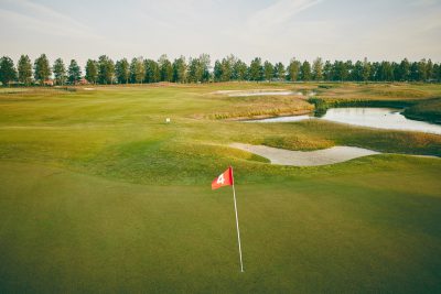 The fourth hole at Koksidje Golf Club, Bruges, Belgium