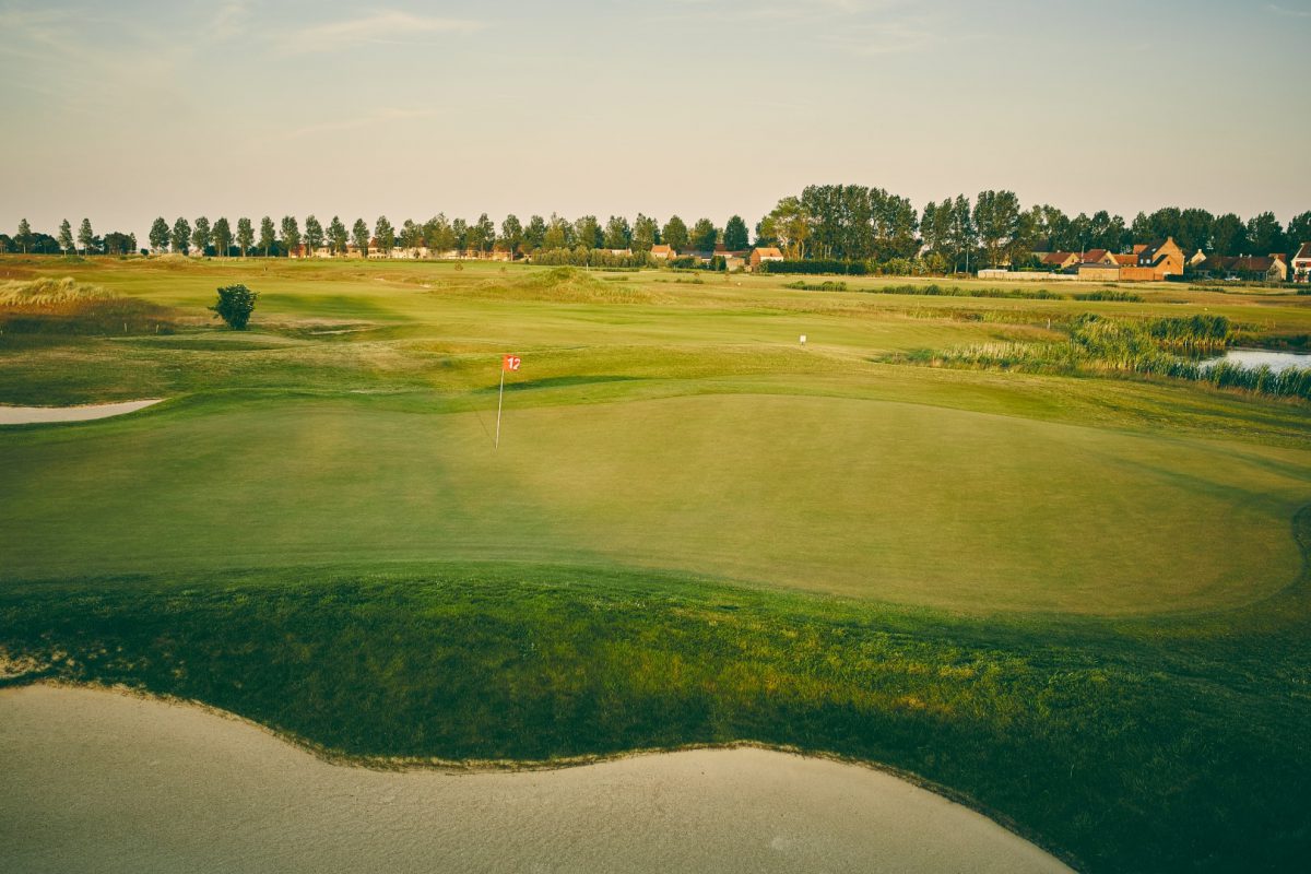 The 12th green at Koksidje Golf Club, Bruges, Belgium