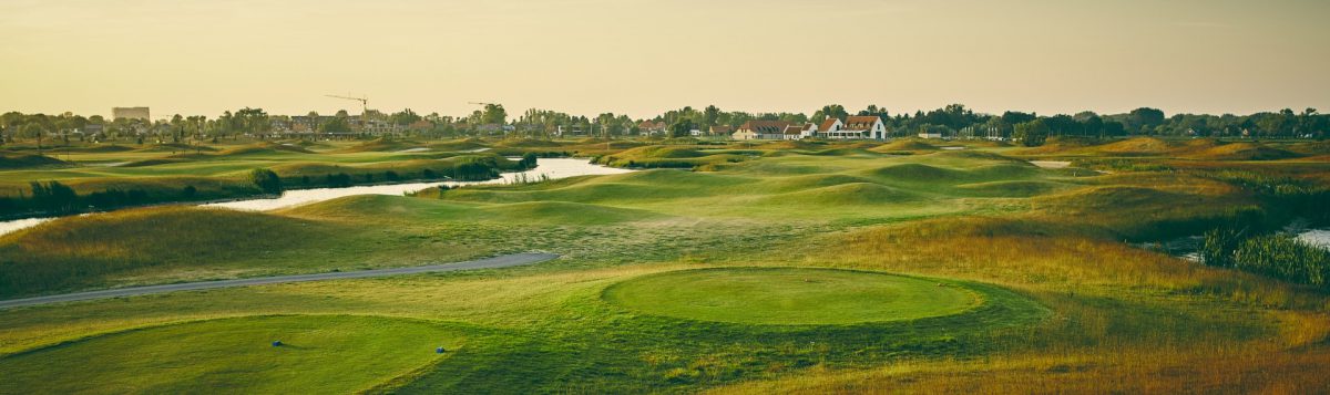 Panoramic view of Koksidje Golf Club, Bruges, Belgium