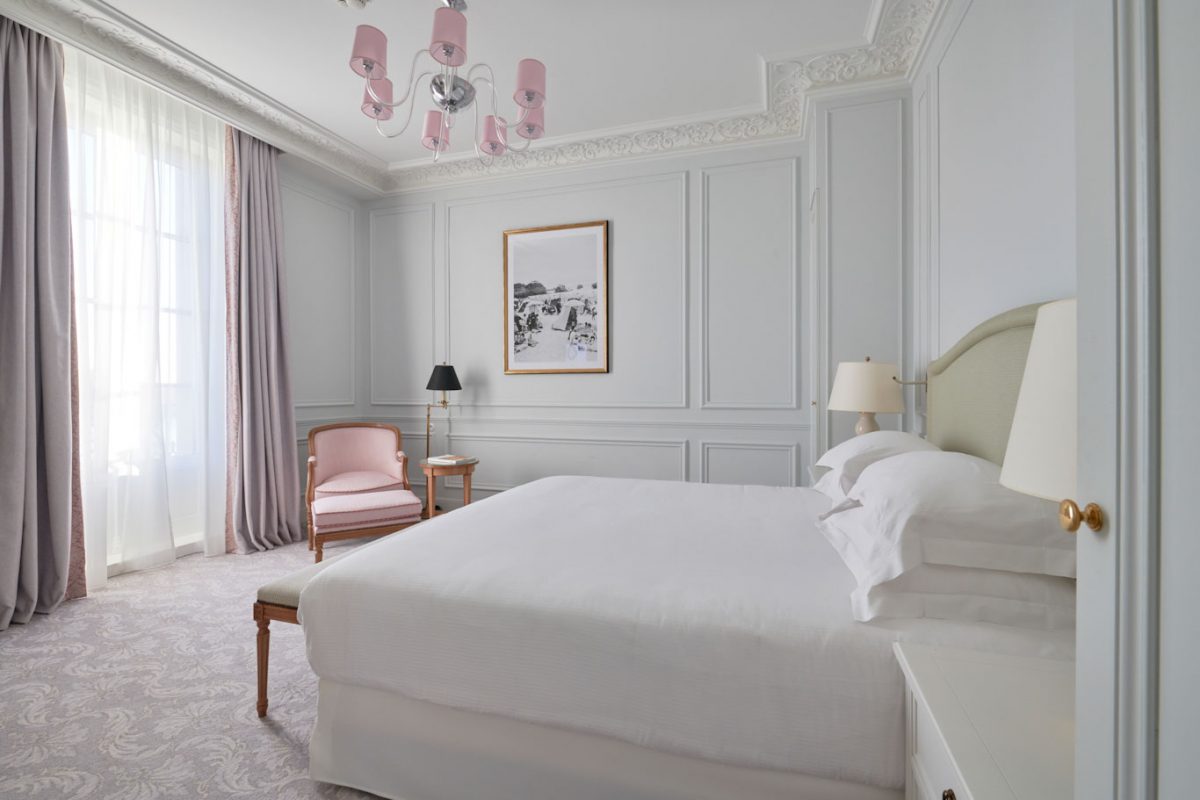 Stunning bedroom at Hotel du Palais, Biarritz, France