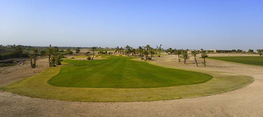Carpet conditions at Assoufied Golf Club, Marrakech, Morocco. Golf Planet Holidays.