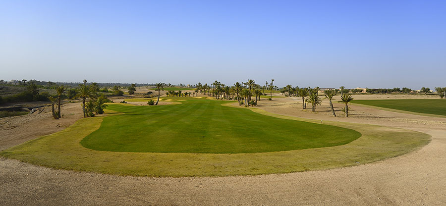 Carpet conditions at Assoufied Golf Club, Marrakech, Morocco. Golf Planet Holidays.