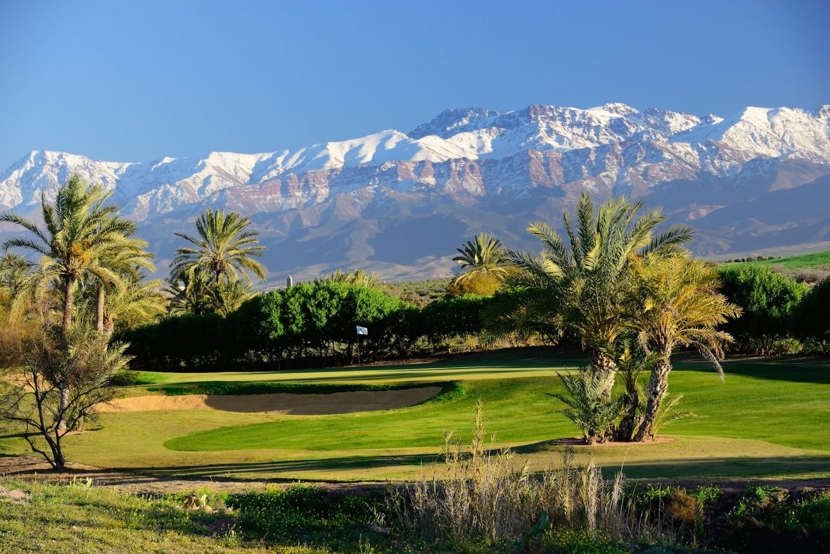 Scenic backdrop at Assoufid Golf Club, Marrakech, Morocco. Golf Planet Holidays.
